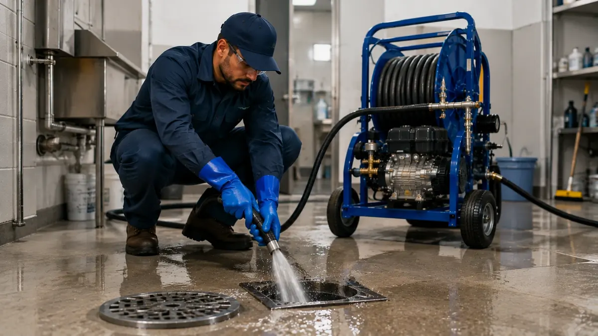 Floor Drain Hydro Jet Cleaning in Knightsen